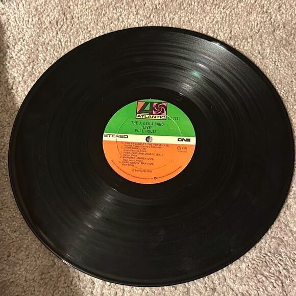 Vintage Atlantic The J. Geils Band Live Full House 1972 LP Vinyl Record Album - Picture 4 of 4